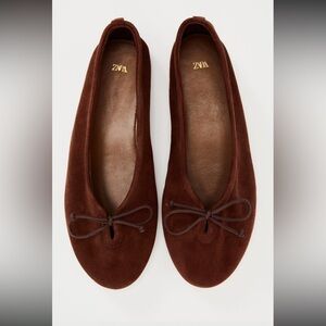 Zara Faux Suede Flats